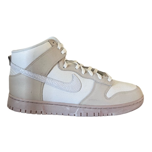 NIKE DUNK HIGH RETRO PRM “Cracked Leather Swoosh" SIZE 13 - Picture 2 of 8